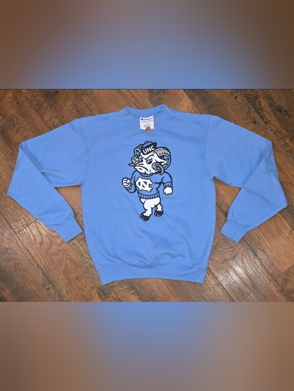 Champion Light Blue UNC Tarheels Graphic Crewneck Sweatshirt